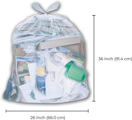 Clear Garbage Bag Extra-Strong 26"x36"