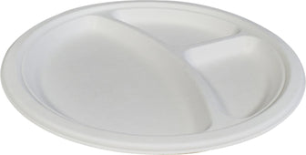 UHD - 10" 3 Compartment - Sugar Cane Plate