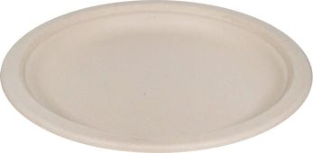 ECO-CRAZE - 9" Natural Round Plate - Bagasse