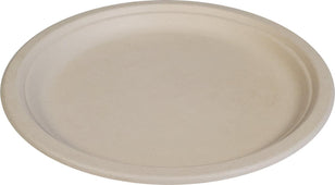 Generic - 10" Natural Round Plate - Sugar Cane