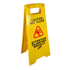 24" Caution Wet Floor Sign