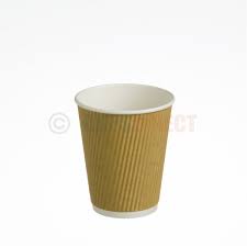 GENERIC - SO - Table Accent - 10oz Paper Cup - Ripple - Kraft