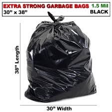 GENERIC  Garbage Bags - 30 x 38 Black Extra Strong 1.2 mil