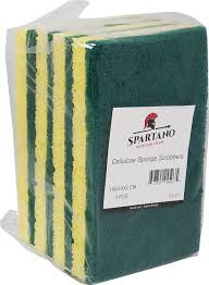 SPARTANO - Cellulose Sponge Scrubber - 4pk