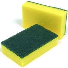 KANGLILAI - Kitchen Scrub Sponge - Yellow/Green 2 PC