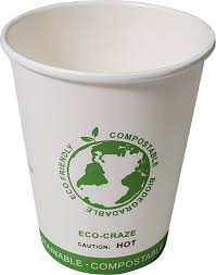 ECO-CRAZE - 8oz PLA Single Wall Hot Paper Cup - Printed