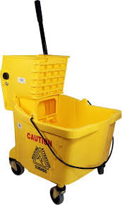 SPARTANO - 32L Mop Bucket with Side Press Wringer - Yellow