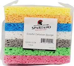 SPARTANO - Colorful Cellulose Sponge - 7pk