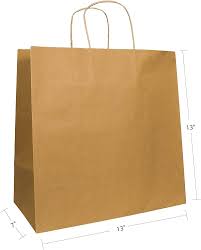 GENERIC - 13x7x13 Kraft Paper Bags W/Handle